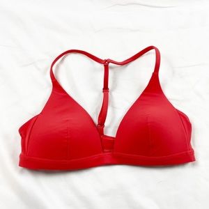 Lululemon deep sea red/orange swim top a/b cup